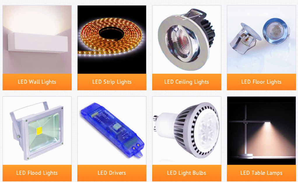 Diferentes productos LED